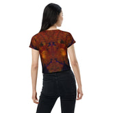 Back view of SurArt 130 printed crop top.